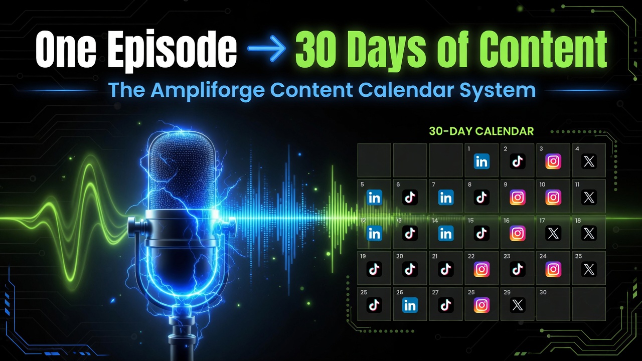 How to Create a 30-Day Content Calendar from One Podcast Episode Using Ampliforge